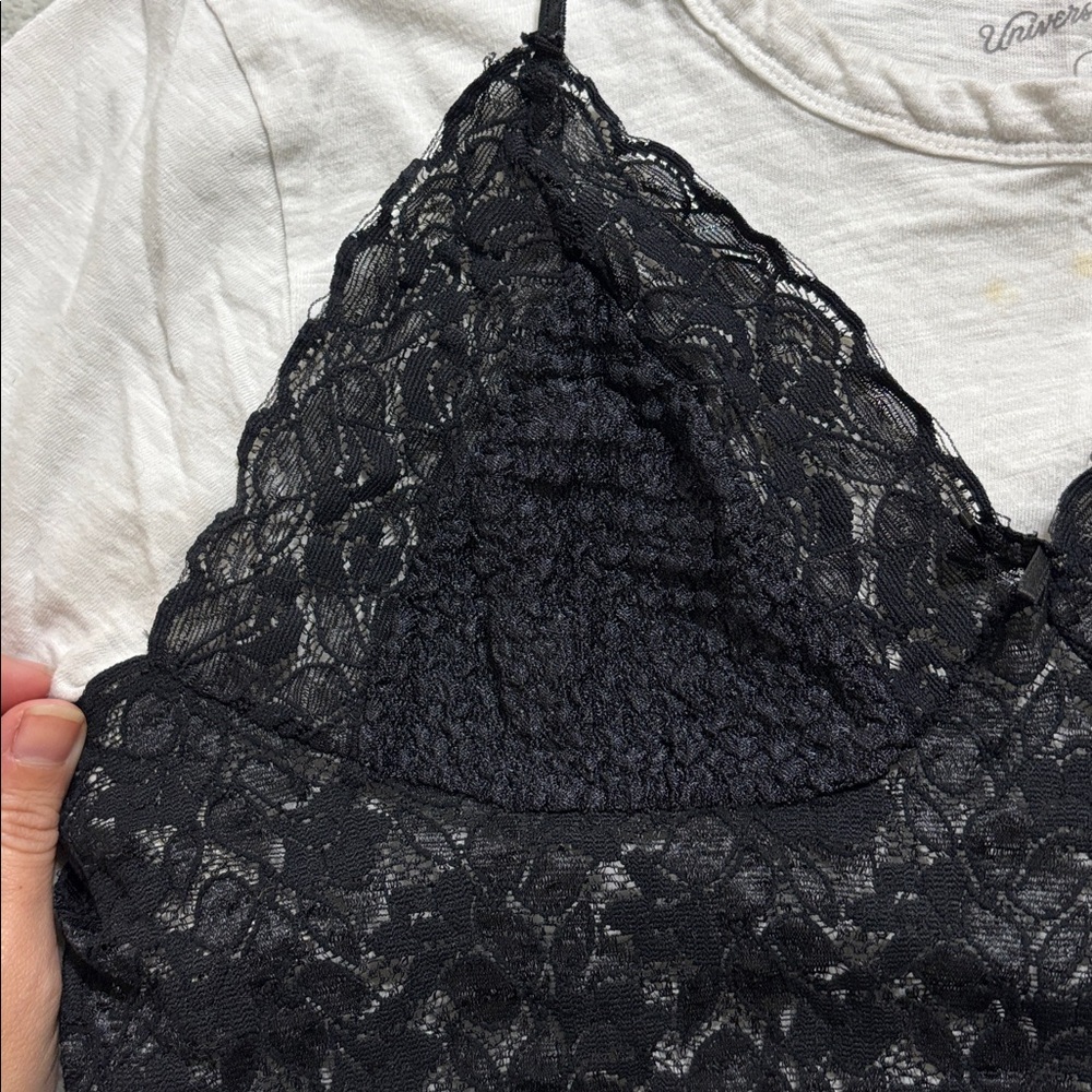 Vintage Black Lace Cami Bralette - Picture 3 of 3
